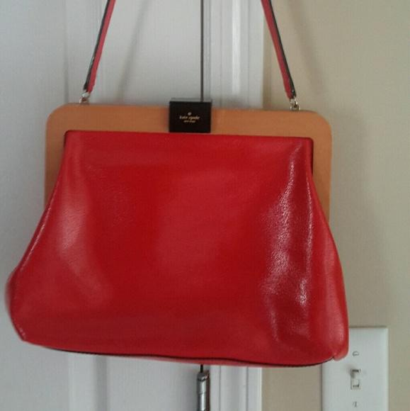 Authentic vintage Coral/Red  Kate Spade Handbag - Picture 8 of 8